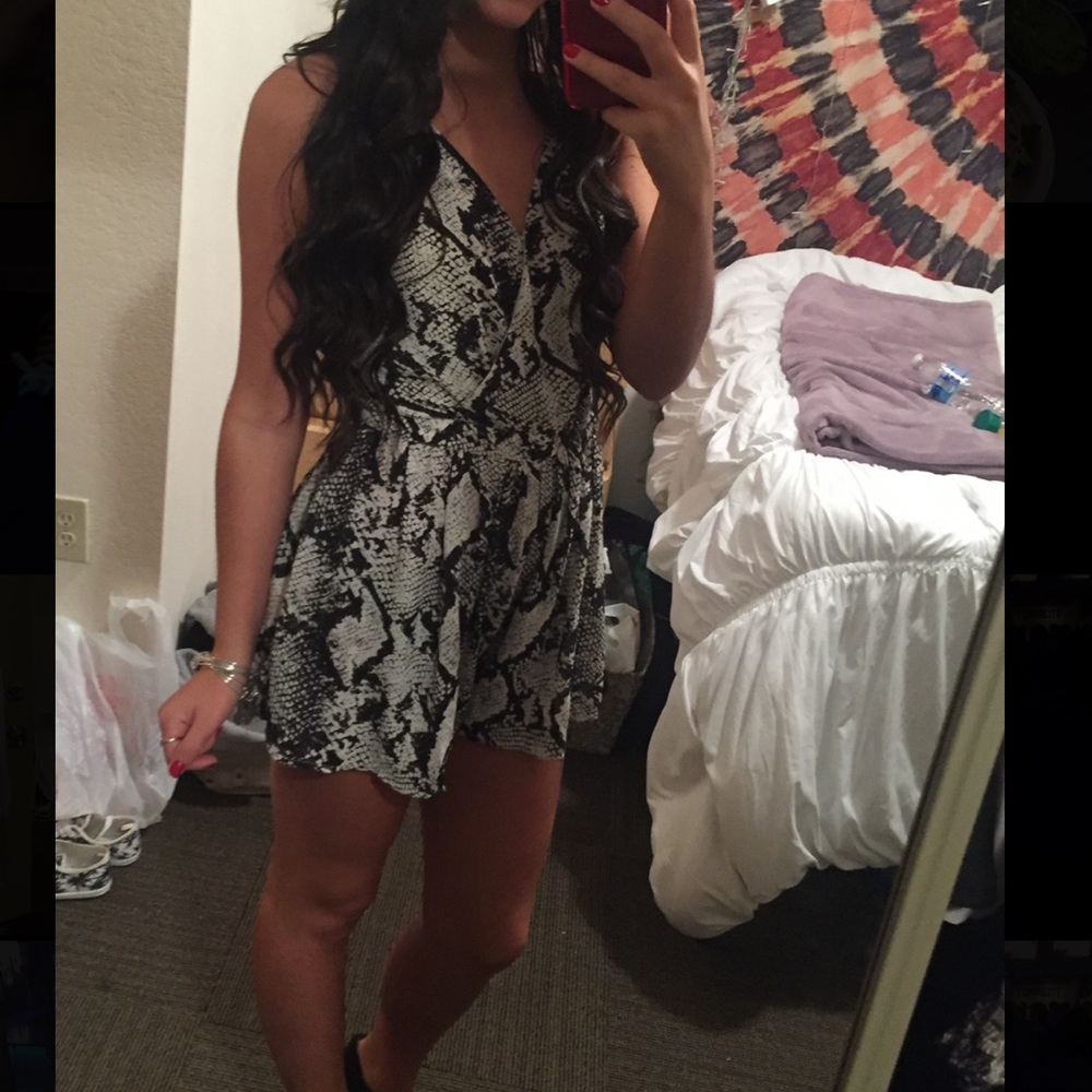 Violets Blue: Snake Skin Romper